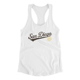 San Diego Vintage Script Women's Racerback Tank-Allegiant Goods Co. Vintage Sports Apparel