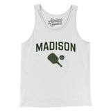 Madison Pickleball Men/Unisex Tank Top-White-Allegiant Goods Co. Vintage Sports Apparel