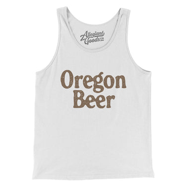 Oregon Beer Men/Unisex Tank Top-White-Allegiant Goods Co. Vintage Sports Apparel