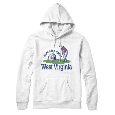 I Have A Tee Time In West Virginia Hoodie-White-Allegiant Goods Co. Vintage Sports Apparel