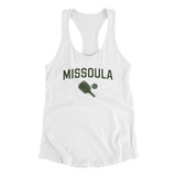 Missoula Pickleball Women's Racerback Tank-White-Allegiant Goods Co. Vintage Sports Apparel