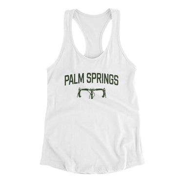 Palm Springs Cycling Women's Racerback Tank-White-Allegiant Goods Co. Vintage Sports Apparel