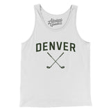 Denver Golf Men/Unisex Tank Top-White-Allegiant Goods Co. Vintage Sports Apparel