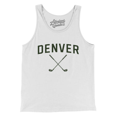 Denver Golf Men/Unisex Tank Top-White-Allegiant Goods Co. Vintage Sports Apparel
