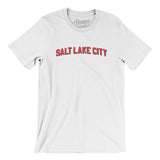 Salt Lake City Varsity Men/Unisex T-Shirt-White-Allegiant Goods Co. Vintage Sports Apparel