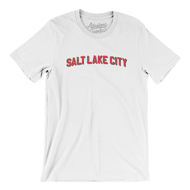 Salt Lake City Varsity Men/Unisex T-Shirt-White-Allegiant Goods Co. Vintage Sports Apparel