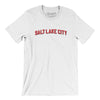 Salt Lake City Varsity Men/Unisex T-Shirt-White-Allegiant Goods Co. Vintage Sports Apparel