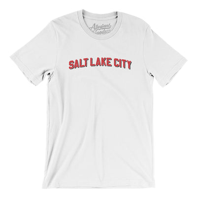 Salt Lake City Varsity Men/Unisex T-Shirt-White-Allegiant Goods Co. Vintage Sports Apparel