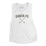 Santa Fe Golf Women's Flowey Scoopneck Muscle Tank-White-Allegiant Goods Co. Vintage Sports Apparel