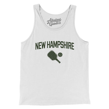 New Hampshire Pickleball Men/Unisex Tank Top-White-Allegiant Goods Co. Vintage Sports Apparel