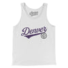 Denver Vintage Script Men/Unisex Tank Top-White-Allegiant Goods Co. Vintage Sports Apparel