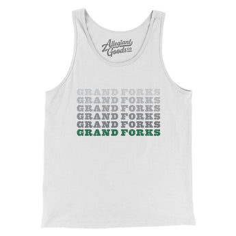 Grand Forks Repeat Men/Unisex Tank Top-White-Allegiant Goods Co. Vintage Sports Apparel