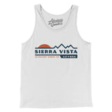 Sierra Vista Mountain Sunset Men/Unisex Tank Top-White-Allegiant Goods Co. Vintage Sports Apparel