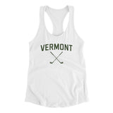Vermont Golf Women's Racerback Tank-White-Allegiant Goods Co. Vintage Sports Apparel