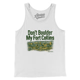 Don't Boulder My Fort Collins Men/Unisex Tank Top-White-Allegiant Goods Co. Vintage Sports Apparel