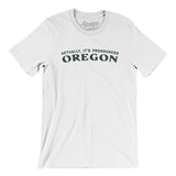 Actually It's Pronounced Oregon Men/Unisex T-Shirt-White-Allegiant Goods Co. Vintage Sports Apparel