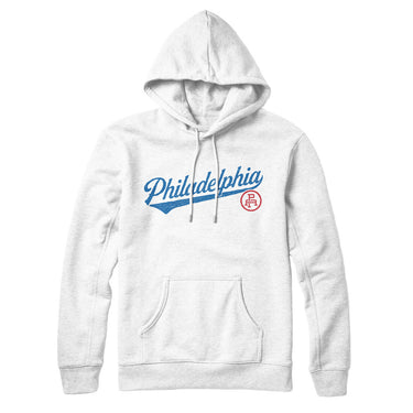 Philadelphia Vintage Script Hoodie-Allegiant Goods Co. Vintage Sports Apparel