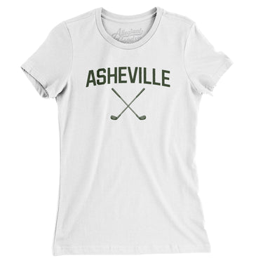 Asheville Golf Women's T-Shirt-White-Allegiant Goods Co. Vintage Sports Apparel