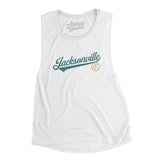 Jacksonville Vintage Script Women's Flowey Scoopneck Muscle Tank-Allegiant Goods Co. Vintage Sports Apparel