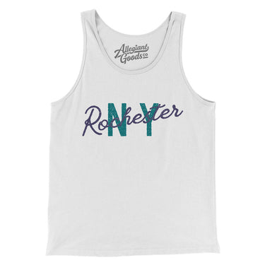 Rochester Ny Overprinted Men/Unisex Tank Top-Allegiant Goods Co. Vintage Sports Apparel
