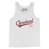 Cleveland Vintage Script Men/Unisex Tank Top-White-Allegiant Goods Co. Vintage Sports Apparel