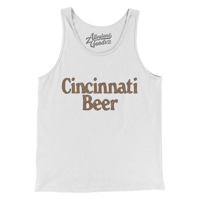 Cincinnati Beer Men/Unisex Tank Top-White-Allegiant Goods Co. Vintage Sports Apparel