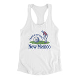 I Have A Tee Time In New Mexico Women's Racerback Tank-White-Allegiant Goods Co. Vintage Sports Apparel