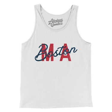 Boston Ma Overprint Overprinted Men/Unisex Tank Top-Allegiant Goods Co. Vintage Sports Apparel