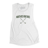 Martha's Vineyard Golf Women's Flowey Scoopneck Muscle Tank-White-Allegiant Goods Co. Vintage Sports Apparel