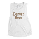 Denver Beer Women's Flowey Scoopneck Muscle Tank-White-Allegiant Goods Co. Vintage Sports Apparel