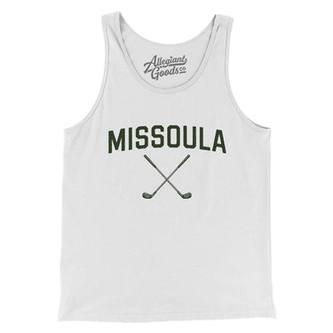 Missoula Golf Men/Unisex Tank Top-White-Allegiant Goods Co. Vintage Sports Apparel