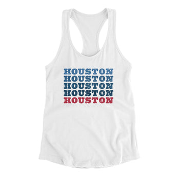 Houston Repeat Women's Racerback Tank-Allegiant Goods Co. Vintage Sports Apparel