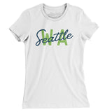 Seattle Wa Overprinted Women's T-Shirt-Allegiant Goods Co. Vintage Sports Apparel