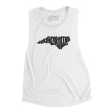 North Carolina State Shape Text Women's Flowey Scoopneck Muscle Tank-Allegiant Goods Co. Vintage Sports Apparel