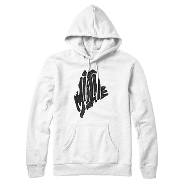 Maine State Shape Text Hoodie-Allegiant Goods Co. Vintage Sports Apparel