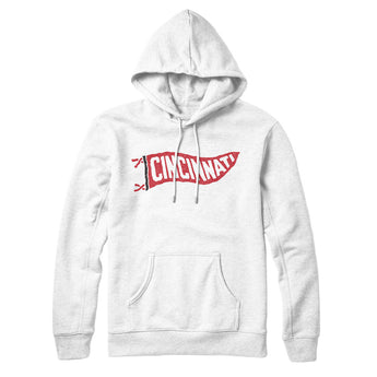 Cincinnati Pennant Hoodie-Allegiant Goods Co. Vintage Sports Apparel