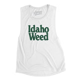 Idaho Weed Women's Flowey Scoopneck Muscle Tank-White-Allegiant Goods Co. Vintage Sports Apparel