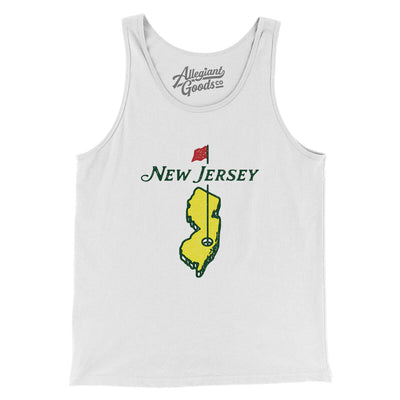 New Jersey Golf Men/Unisex Tank Top-White-Allegiant Goods Co. Vintage Sports Apparel
