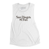 San Diego's Number 1 Fan Women's Flowey Scoopneck Muscle Tank-Allegiant Goods Co. Vintage Sports Apparel