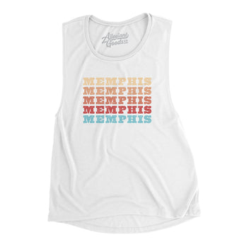 Memphis Repeat Women's Flowey Scoopneck Muscle Tank-Allegiant Goods Co. Vintage Sports Apparel