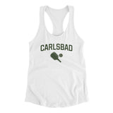 Carlsbad Pickleball Women's Racerback Tank-White-Allegiant Goods Co. Vintage Sports Apparel
