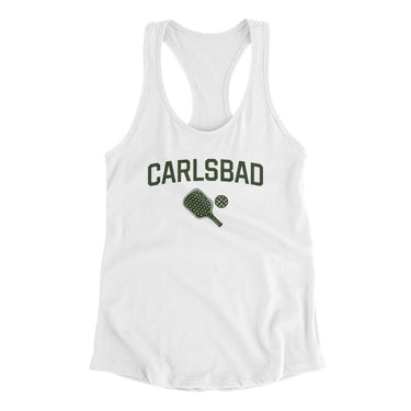 Carlsbad Pickleball Women's Racerback Tank-White-Allegiant Goods Co. Vintage Sports Apparel