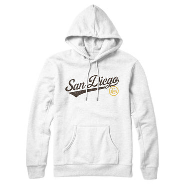 San Diego Vintage Script Hoodie-Allegiant Goods Co. Vintage Sports Apparel