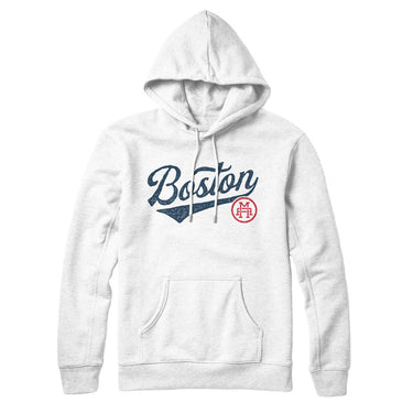 Boston Vintage Script Hoodie-Allegiant Goods Co. Vintage Sports Apparel