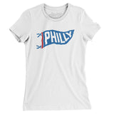 Philly Pennant Women's T-Shirt-White-Allegiant Goods Co. Vintage Sports Apparel