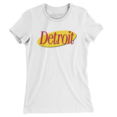 Detroit Seinfeld Women's T-Shirt-White-Allegiant Goods Co. Vintage Sports Apparel