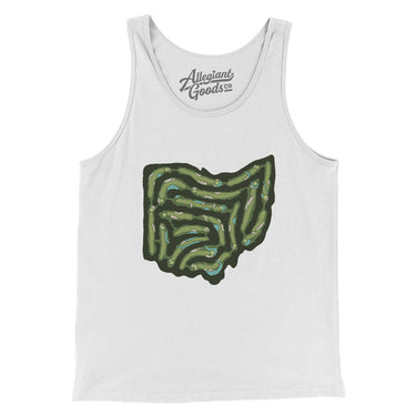 Ohio Golf Course Map Men/Unisex Tank Top-White-Allegiant Goods Co. Vintage Sports Apparel