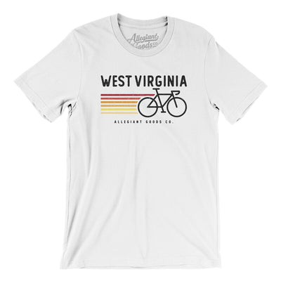 West Virginia Cycling Men/Unisex T-Shirt-White-Allegiant Goods Co. Vintage Sports Apparel