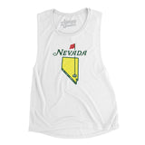 Nevada Golf Women's Flowey Scoopneck Muscle Tank-White-Allegiant Goods Co. Vintage Sports Apparel