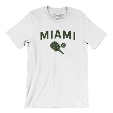 Miami Pickleball Men/Unisex T-Shirt-White-Allegiant Goods Co. Vintage Sports Apparel